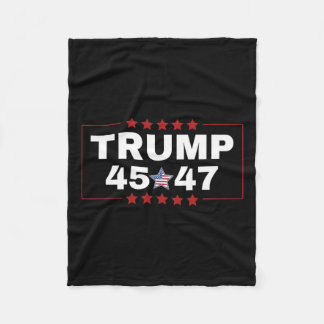 Donald Trump 45 47th Us President Tee Mega Won Ele Fleece Blanket