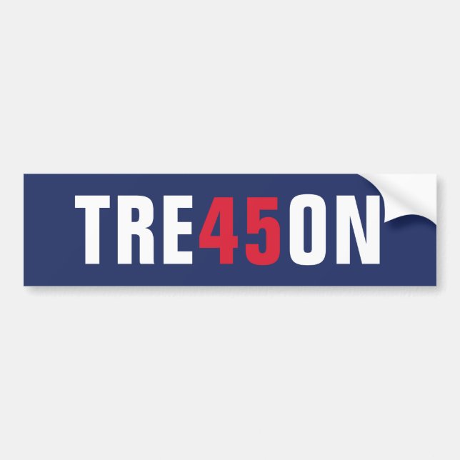 Donald Trump 45 Treason - Impeach this clown Bumper Sticker (Front)