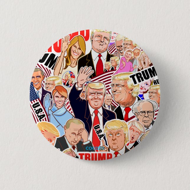 Donald Trump.45th President of the U.S.A. 2 Inch Round Button (Front)