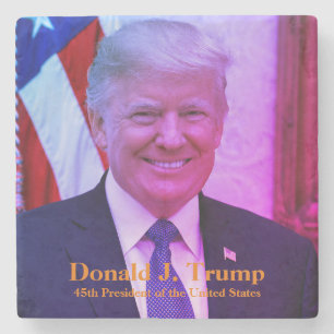 Donald Trump, 45th President of USA MAGA Stone Coaster