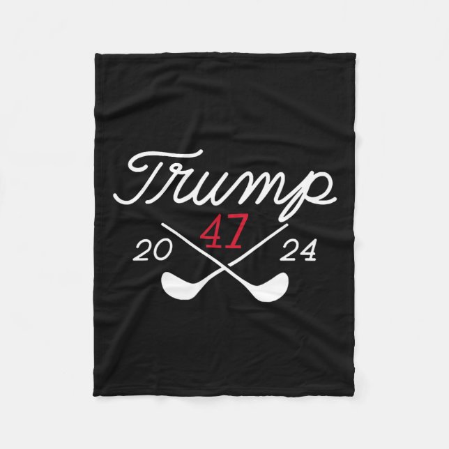 Donald Trump 47 2024  Fleece Blanket (Front)