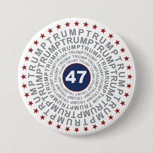 Donald Trump '47' 3 Inch Round Button