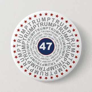 Donald Trump '47' 3 Inch Round Button