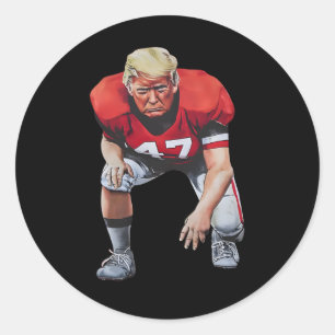 Donald Trump 47 American Footll Player Funny Classic Round Sticker