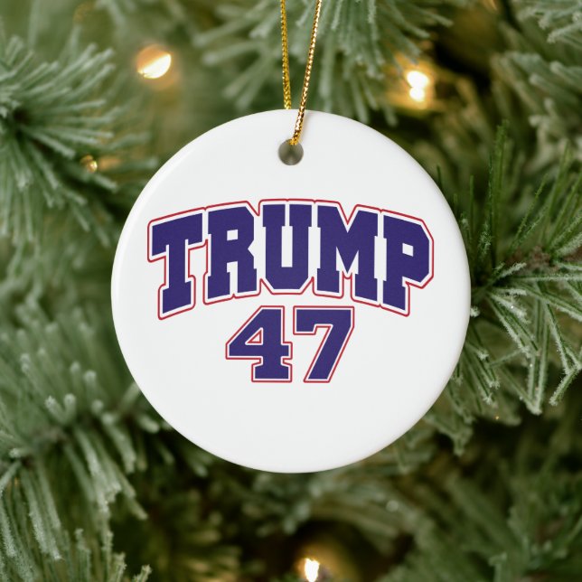 Donald Trump 47 Ceramic Ornament (Tree)