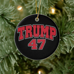 Donald Trump 47 Ceramic Ornament