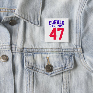 Donald Trump 47 Presidential Election 2024 2 Inch Square Button