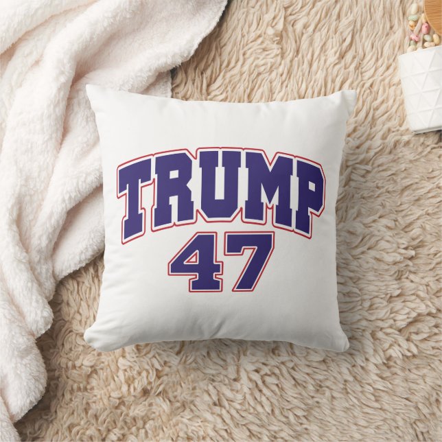 Donald Trump 47 Throw Pillow (Blanket)