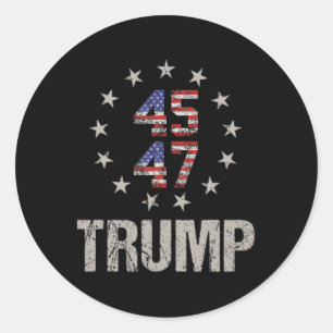 Donald Trump 47 Usa President 2024 Shirt Trump 47 Classic Round Sticker