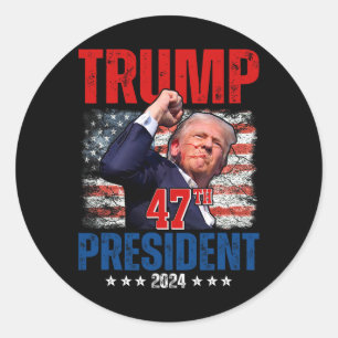 Donald Trump 47th President 2024 Trump Inauguratio Classic Round Sticker