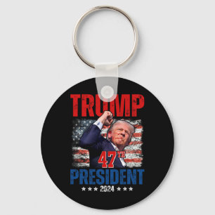 Donald Trump 47th President 2024 Trump Inauguratio Keychain
