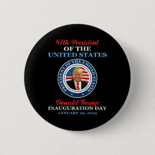 Donald Trump 47th President 2025 Inauguration Usa 2 Inch Round Button