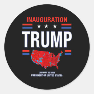 Donald Trump 47th President 2025 Inauguration Usa  Classic Round Sticker