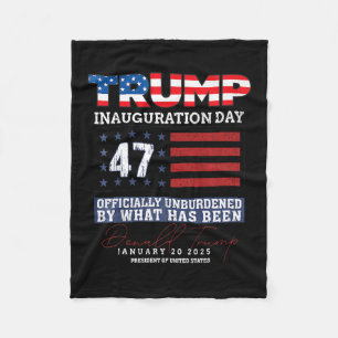 Donald Trump 47th President 2025 Inauguration Usa  Fleece Blanket