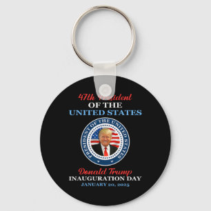 Donald Trump 47th President 2025 Inauguration Usa  Keychain
