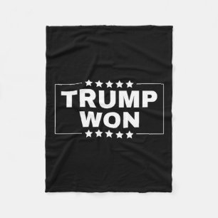 Donald Trump 47th Us President Tee Trump Won Elect Fleece Blanket