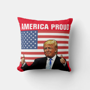 DONALD TRUMP AMERICA PROUD PILLOWS