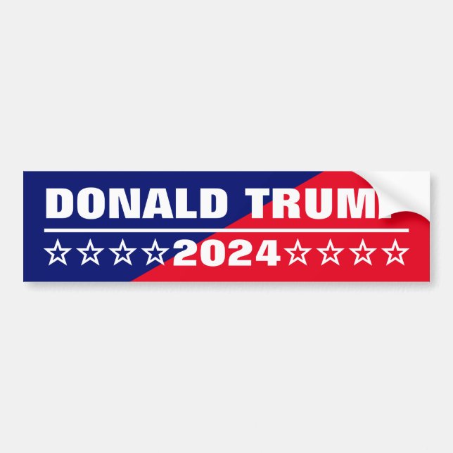 Donald Trump, American 2024 Presidential Elections Bumper Sticker (Front)