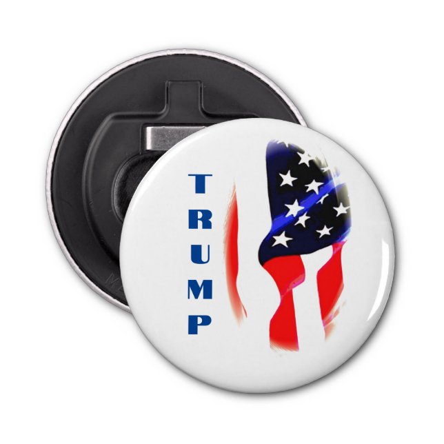 Donald Trump American Flag Pop Art  Bottle Opener (Front)