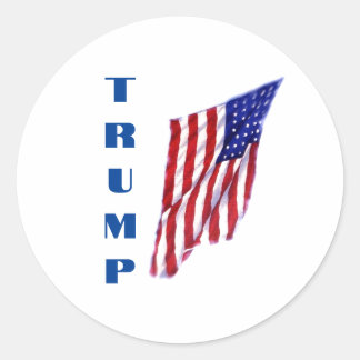 Donald Trump American Flag Pop Art  Classic Round Sticker