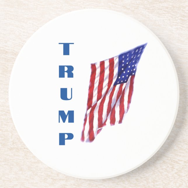 Donald Trump American Flag Pop Art  Coaster (Front)