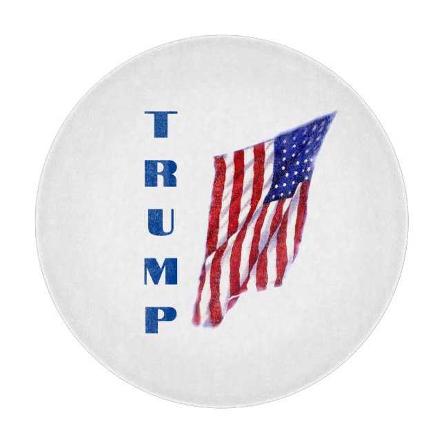 Donald Trump American Flag Pop Art  Cutting Board (Front)
