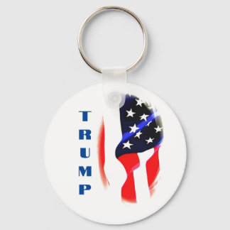 Donald Trump American Flag Pop Art  Keychain