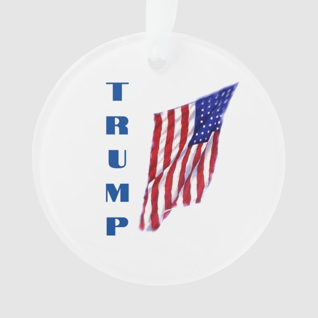 Donald Trump American Flag Pop Art  Ornament (Front)