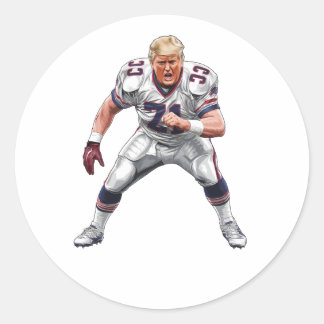 Donald Trump American Football President 2025 Classic Round Sticker
