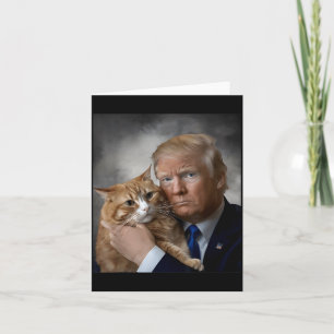 Donald Trump And Cat Funny Trump And Cat, Litical Card