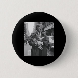Donald Trump And Cat In Nyc 2 Inch Round Button