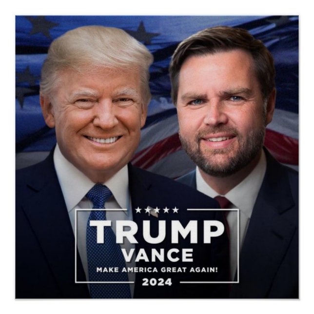 Donald Trump and JD Vance Poster (Front)