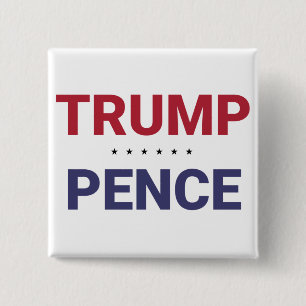 Donald Trump and Mike Pence (2020 US Election) 2 Inch Square Button