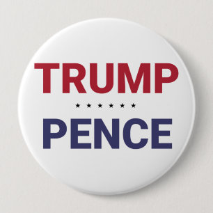 Donald Trump and Mike Pence (2020 US Election) 4 Inch Round Button