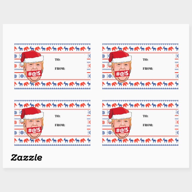 DONALD TRUMP Angry Christmas Sticker (Sheet)