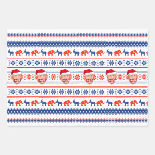 DONALD TRUMP Angry Christmas Wrapping Paper Sheet