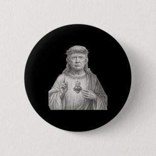Donald Trump As Jesus - Faith And Patriotism For C 2 Inch Round Button