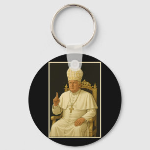 Donald Trump As Pope Vatican Meme 1 Keychain