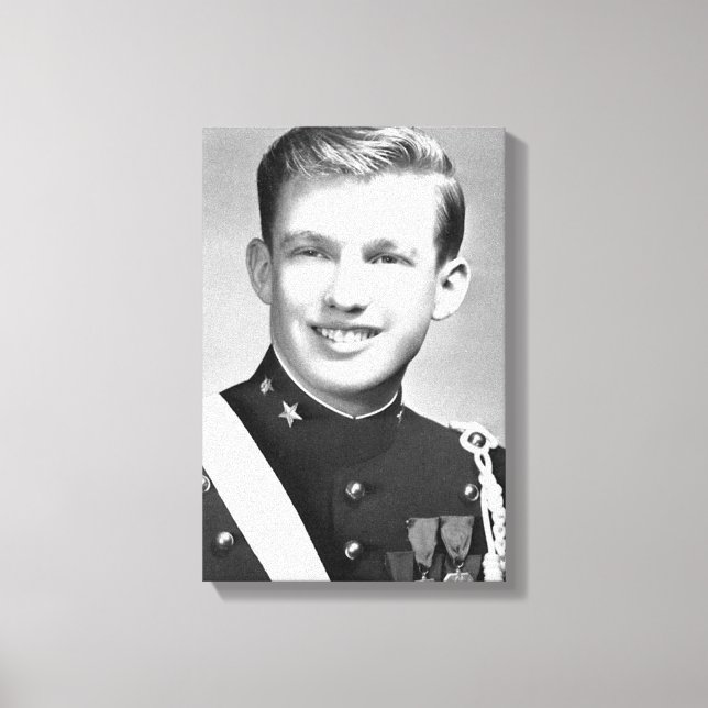 Donald Trump At The New York Military Academy Canvas Print (Front)