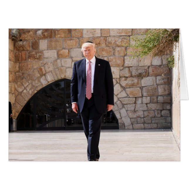 Donald Trump Au Mur Occidental D'Israël (Devant horizontal)
