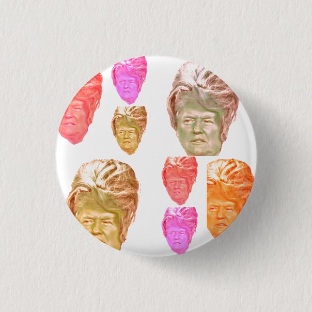 Donald Trump Beehive Print Pin (Front)