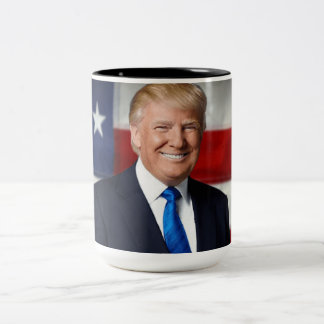 Donald Trump: "Bigly" sized mug! Two-Tone Coffee Mug