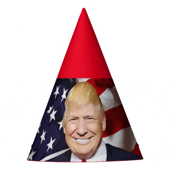 DONALD TRUMP birthday PARTY HAT HATS (Front)