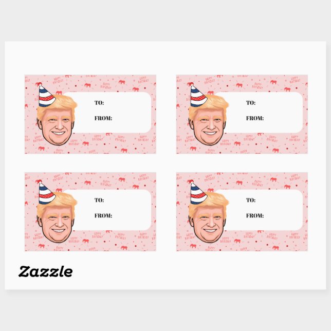 DONALD TRUMP BIRTHDAY STICKER (Sheet)