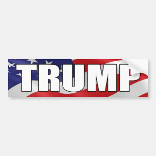 DONALD TRUMP BOLD American Flag Bumper Sticker