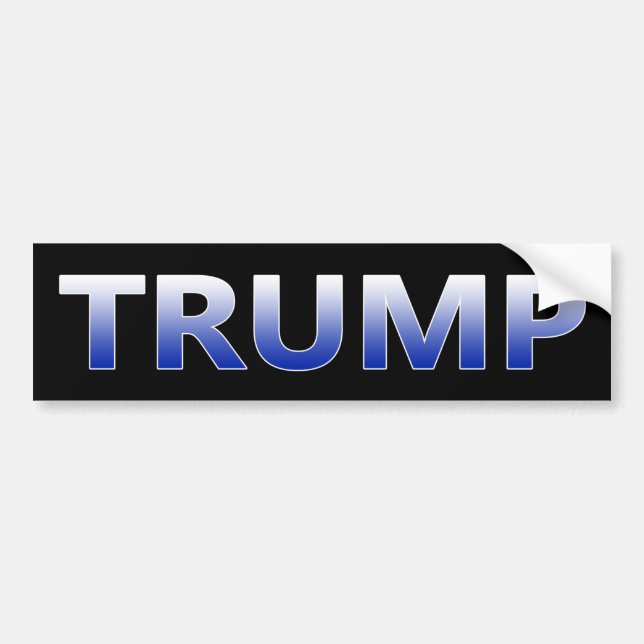 DONALD TRUMP BOLD Bumper Sticker - Cool Blue #MAGA (Front)