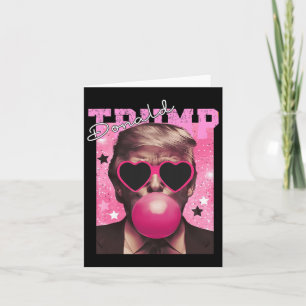 Donald Trump Bubble Gum Pink Sungles Card