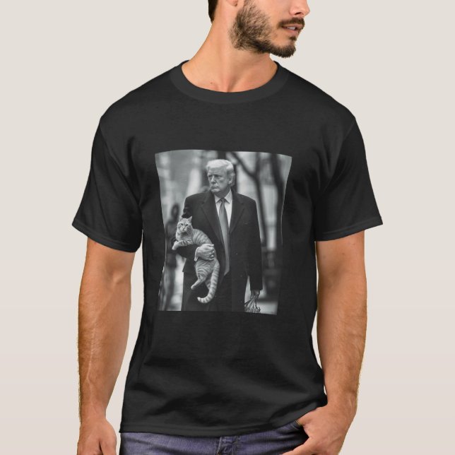 Donald Trump Carrying a Cat 2024 T Shirt (Front)
