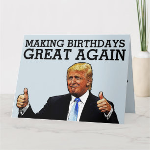 DONALD TRUMP CARTE D'ANNIVERSAIRE AMUSANTE