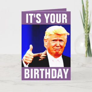 DONALD TRUMP CARTES DE SALUT D'ANNIVERSAIRE